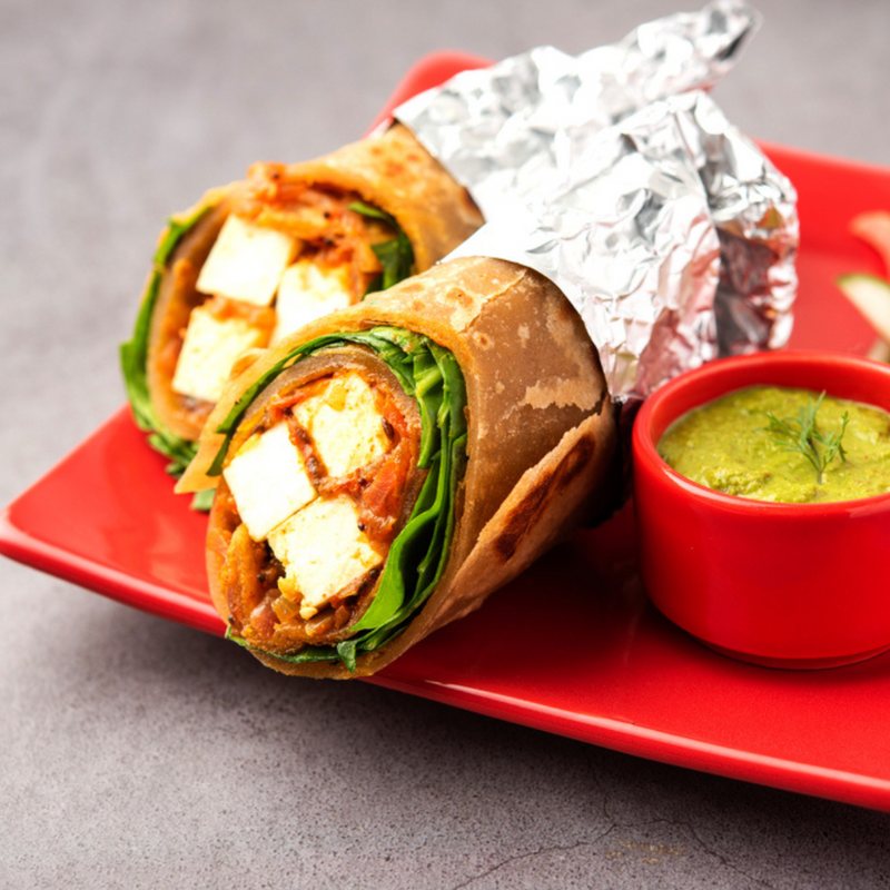 Paratha Roll  with Paneer Tikka